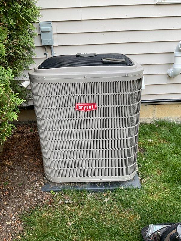 Completed annual AC tune-up on 2020 Bryant air conditioning system. Performed comprehensive maintenance including system inspection, cleaning, and testing to ensure optimal performance during cooling season. Reset thermostat programming per customer request following heat advisory period.