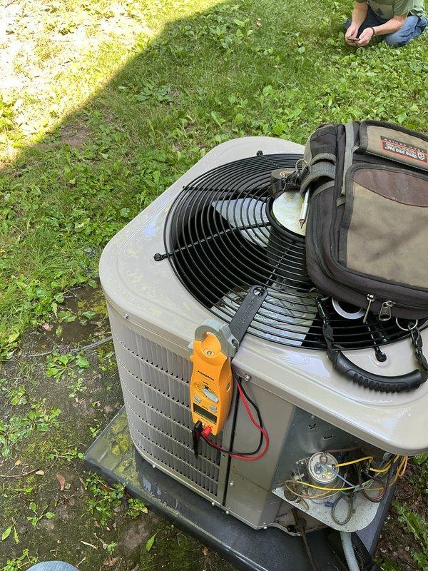 Completed comprehensive tune-up on gas furnace and air conditioning system. Performed diagnostic testing on outdoor condensing unit including electrical measurements and refrigerant pressure checks, inspected indoor air handler components including blower assembly and control board wiring connections, and verified proper system operation. All equipment found to be functioning within normal parameters with routine maintenance completed.