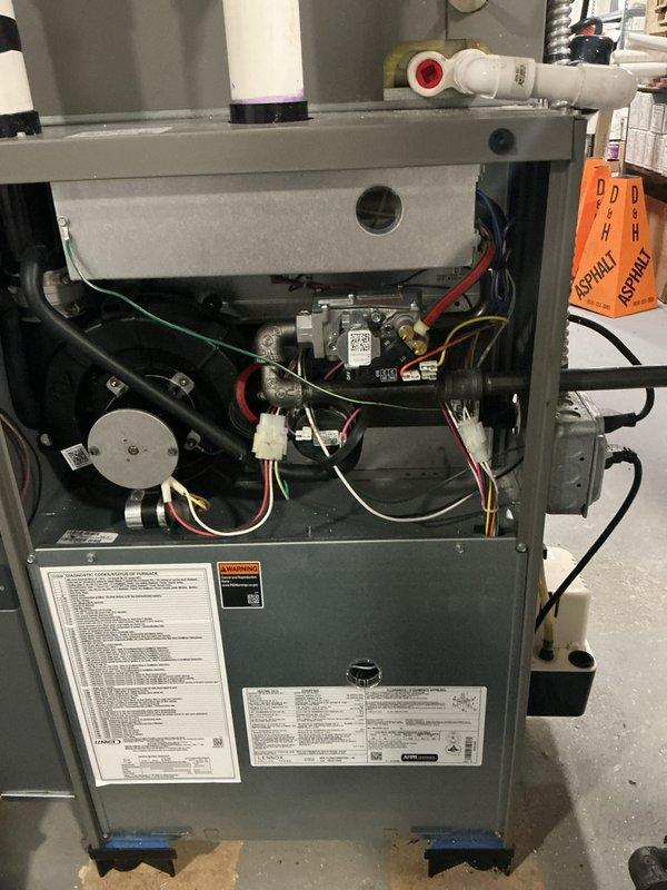 Performed comprehensive maintenance on both gas furnace and air conditioning systems, each approximately three years old. Conducted complete multi-system tune-up including inspection of all internal components, electrical connections, gas valve assemblies, blower motor operation, and control boards. Verified proper operation of heat exchanger, burner assembly, and all safety controls. Inspected and tested all wiring connections throughout both units, checked refrigerant levels on AC system, and confirmed proper airflow. All systems operating within manufacturer specifications upon completion of preventive maintenance service.