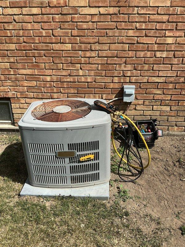 Responded to AC drain leak causing water infiltration into basement area. Upon inspection, found evaporator coil drain pan showing signs of age with debris accumulation and visible moisture pooling on floor beneath unit. Cleared drain line obstruction, cleaned drain pan, and tested system for proper condensate drainage. Performed diagnostic service on outdoor condenser unit to ensure overall system functionality and proper operation.