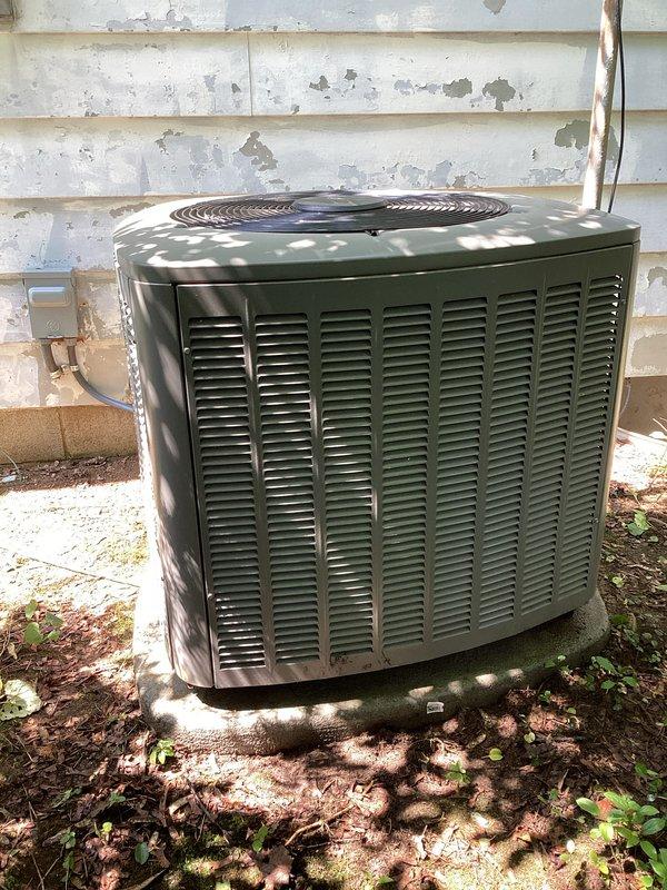Completed routine HVAC maintenance on two outdoor air conditioning condenser units at residential property. Performed standard inspection of both systems, verified proper operation of condenser fans, checked refrigerant levels, inspected electrical connections and disconnect boxes, and cleared debris from around units to ensure adequate airflow and optimal performance.