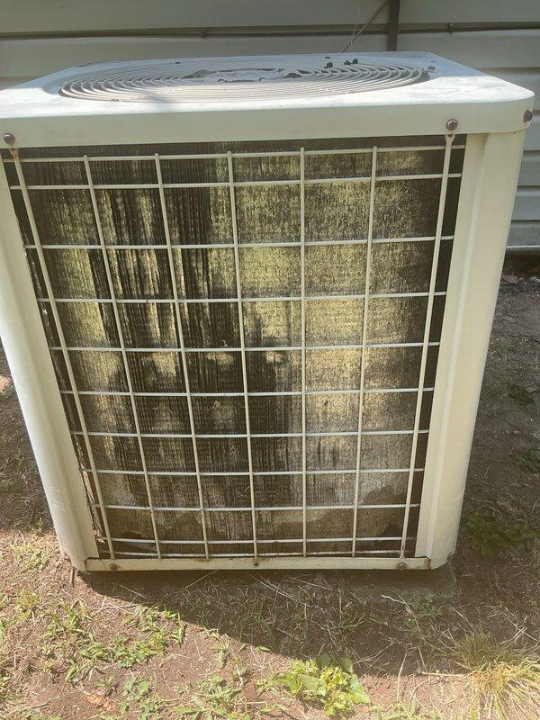 Responded to service call for A/C unit experiencing intermittent cooling issues and complete shutdown during peak heat conditions. Upon arrival, performed comprehensive system inspection and discovered severely clogged condenser coils with heavy accumulation of dirt, dust, debris, and organic matter restricting airflow. The extensive buildup was causing reduced heat transfer efficiency and triggering high-pressure safety shutoff during extreme ambient temperatures. Thoroughly cleaned condenser coils to restore proper airflow and heat dissipation capabilities. Verified system operation, confirmed adequate cooling performance, and ensured unit cycled properly without safety shutoffs.