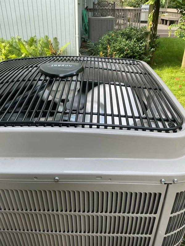 Completed comprehensive air conditioning tune-up on 2021 Bryant outdoor condensing unit. Performed standard preventive maintenance procedures including system inspection, cleaning of condenser coils, verification of refrigerant levels, electrical connection checks, and operational testing to ensure optimal performance for the cooling season.