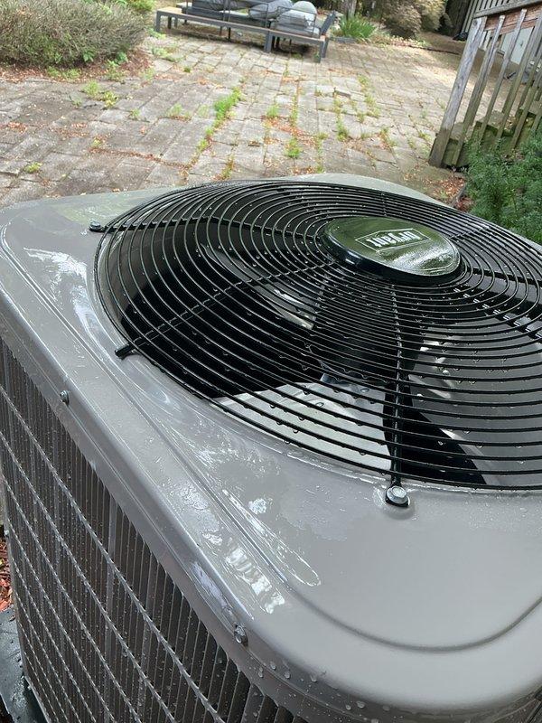 Completed comprehensive preventive maintenance tune-ups on two residential air conditioning systems as part of post-installation service package. Performed full system inspections on both outdoor condenser units, including visual assessment of cabinet condition, refrigerant line connections, electrical components, and fan operation. Both units showed normal operating conditions with proper airflow and no visible refrigerant leaks or mechanical concerns noted at time of service.