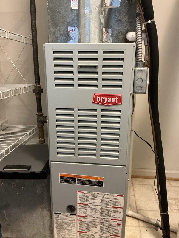 Performed comprehensive gas furnace tune-up on Bryant residential unit. Completed full system inspection, cleaned and tested all components, verified proper combustion and airflow, checked electrical connections and controls, and confirmed safe operation. Documentation photographs taken and required municipal inspection form completed per service requirements.