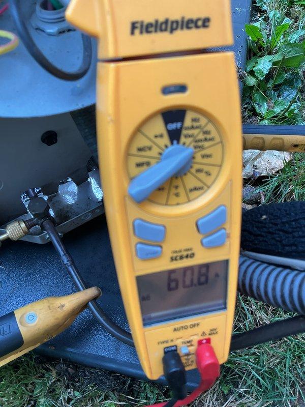 Completed scheduled air conditioning tune-up on 2018 Bryant condensing unit. Performed comprehensive system diagnostics using digital multimeter, verified electrical parameters, inspected condenser fan operation, and confirmed unit is operating within manufacturer specifications with no issues identified.