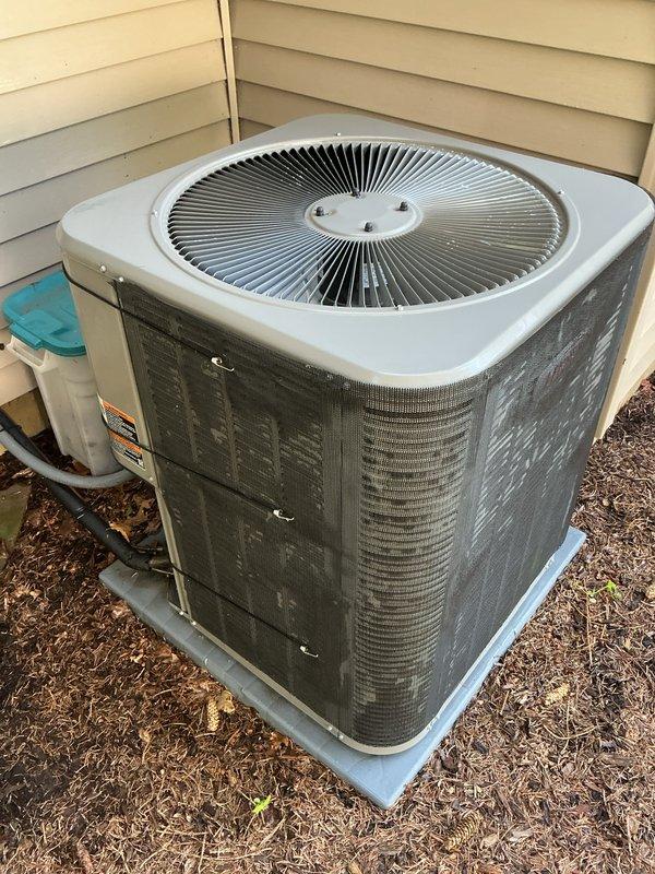 Performed comprehensive air conditioning tune-up on Lennox outdoor condensing unit. Completed standard preventive maintenance procedures including system inspection, performance testing, and cleaning of condenser coils and components. Unit operating within normal parameters upon completion of service.