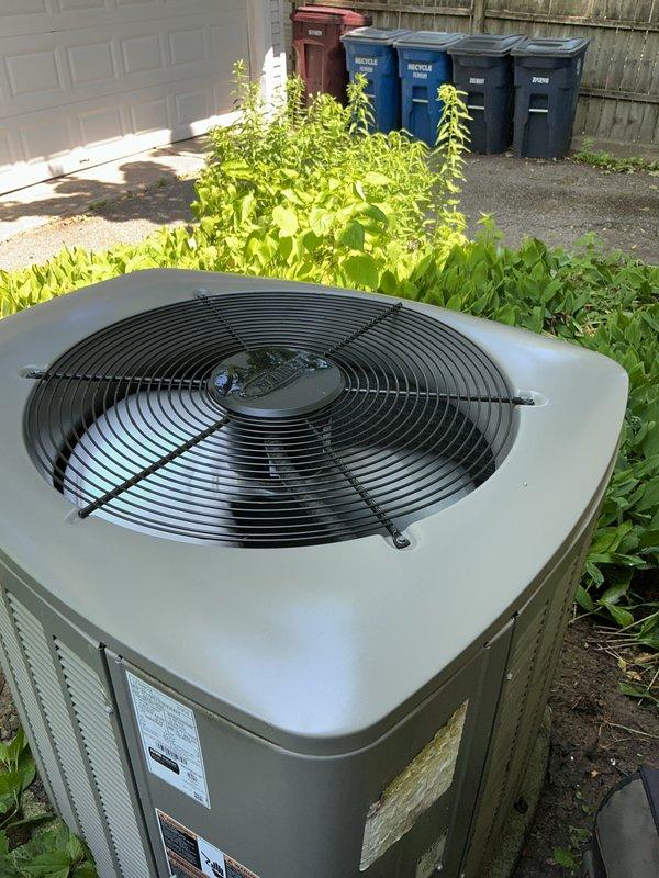 Completed preventive maintenance tune-up on 2023 residential split system air conditioning unit as part of complimentary service included with installation. Performed comprehensive inspection of indoor furnace/air handler components including blower motor assembly, control board, wiring connections, and capacitor; verified all electrical connections secure and tested system operation. Inspected outdoor condensing unit, checked refrigerant pressures, cleaned condenser coil, verified fan motor operation, and confirmed proper system performance and airflow throughout.