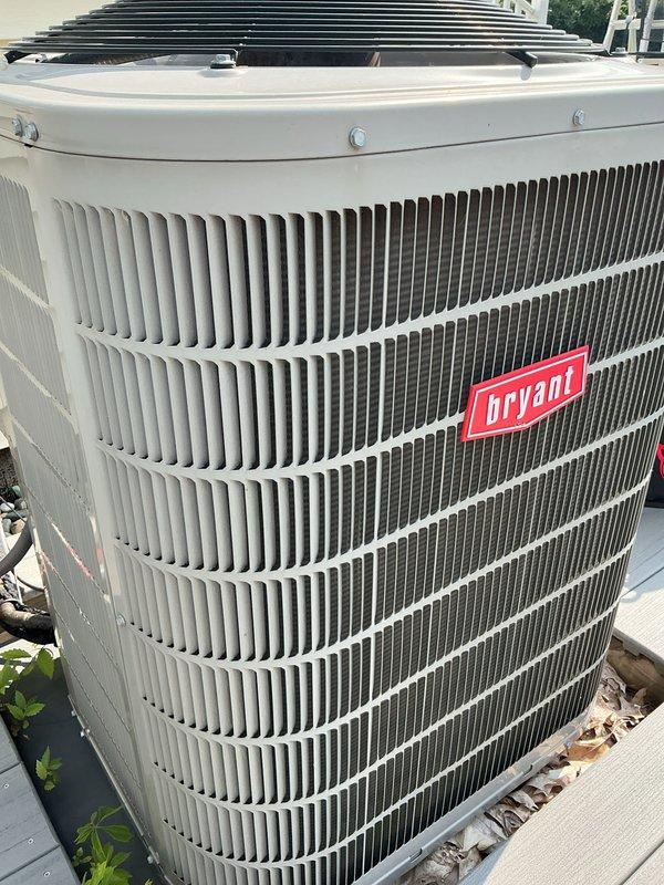 Completed comprehensive air conditioning tune-up on Bryant outdoor condenser unit. Performed standard preventative maintenance inspection, verified system operation, and documented equipment condition with photos. Processed membership renewal for continued service coverage.