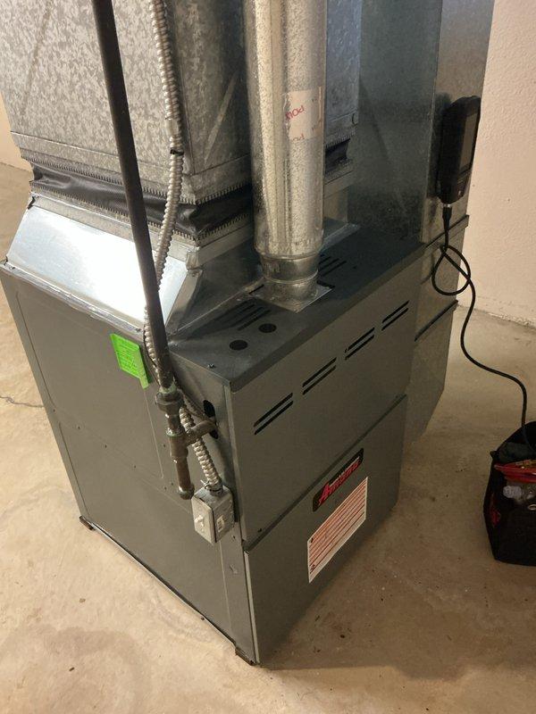 Performed comprehensive gas furnace tune-up and maintenance on Amana residential heating unit. Completed full system inspection, cleaned and tested all components, and verified proper operation of furnace and ductwork connections. Completed city certification paperwork and documentation for compliance requirements.