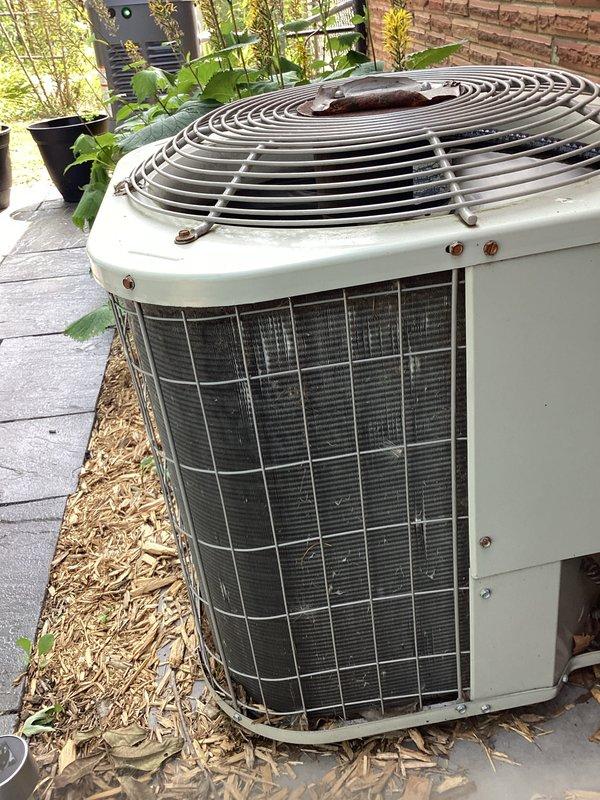 Completed comprehensive multi-system maintenance service including air conditioning, gas furnace, and water heater tune-ups following air quality reset. Performed standard seasonal inspection and preventive maintenance on outdoor condenser unit, verified proper operation of all HVAC systems, and documented equipment condition with photos showing unit positioned on concrete pad with adequate clearance and landscaping.