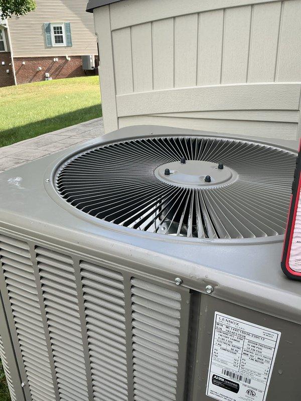 Completed comprehensive air conditioning tune-up on outdoor condensing unit. Performed standard preventive maintenance procedures including inspection of fan assembly, verification of proper operation, and visual assessment of equipment condition. Unit found to be operating normally with no immediate service needs identified.