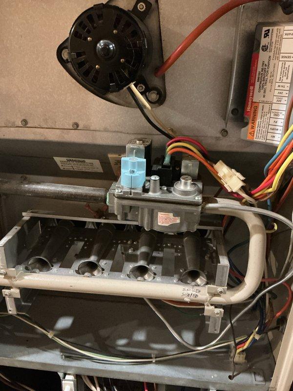 Completed comprehensive tune-up service on multiple air conditioning units and gas furnace system for new customer at older residential property. Performed thorough inspection of furnace components including draft inducer motor, gas valve assembly, burner tubes, heat exchanger, and all electrical connections; verified proper operation of all systems. Technician advised that follow-up visit will be scheduled to assess dryer vent work and provide recommendations on feasibility of service.