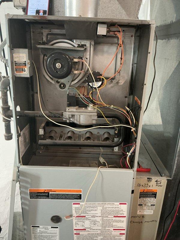 Completed comprehensive tune-up service on 20-year-old Carrier HVAC system. Performed full system inspection including blower motor assembly, gas valve controls, burner assembly, and electrical connections. Completed and provided city certificate documentation as requested.