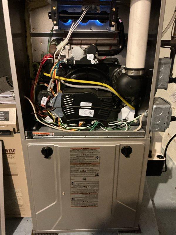 Completed preventative maintenance tune-up on both gas furnace and air handler system. Performed comprehensive inspection of all mechanical and electrical components, including blower assembly, motor operation, and control systems. Verified proper operation of both units, checked all safety controls, and documented equipment condition with photos per service agreement requirements.
