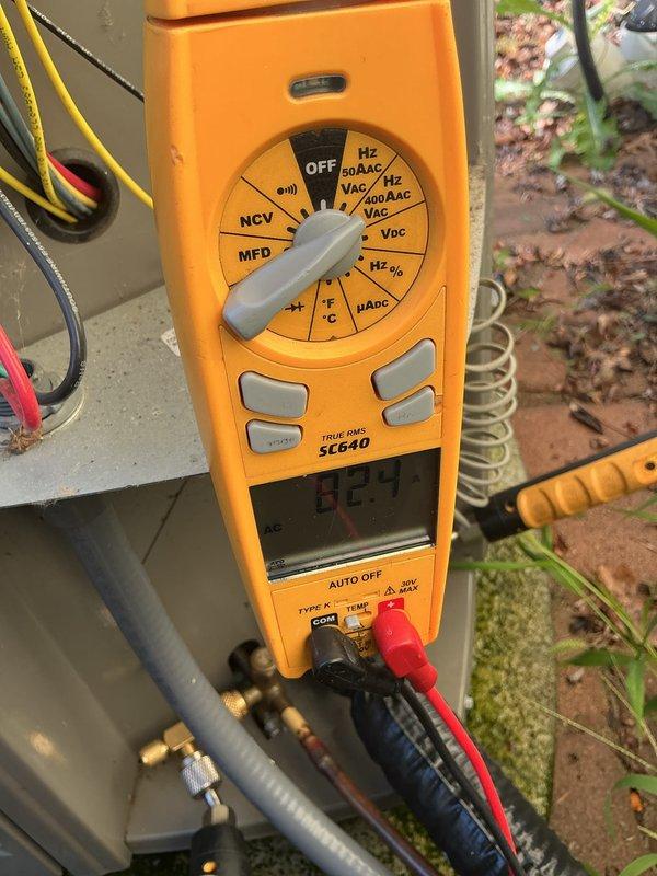 Completed scheduled air conditioning tune-up and preventative maintenance on residential condenser unit. Performed comprehensive system diagnostics using digital multimeter to verify proper electrical readings, capacitor function, and voltage levels across all components. Unit operating within manufacturer specifications with no deficiencies noted at time of service.