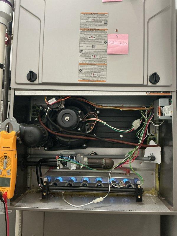 Completed comprehensive multi-piece maintenance service including five system tune-ups: two air conditioning units, two gas furnaces, and one hot water heater. Performed thorough inspections of all equipment, verified proper operation of burner assemblies, blower motors, and electrical connections on both furnace systems. Checked gas valve operations, inspected heat exchangers, and confirmed all safety controls functioning correctly. Evaluated air conditioning units for refrigerant levels, compressor operation, and airflow efficiency. Inspected hot water heater for proper combustion and temperature settings. Renewed annual maintenance membership and rescheduled follow-up appointment. All systems operating within manufacturer specifications upon completion.