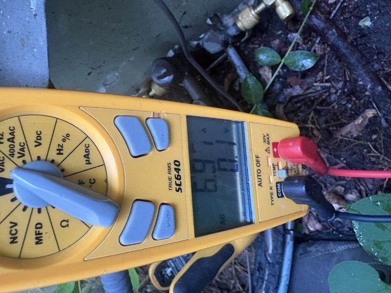 Completed scheduled AC tune-up and preventive maintenance on cooling system. Performed comprehensive system diagnostics using digital multimeter to verify electrical components, capacitor readings, and proper voltage levels at outdoor condensing unit. All measurements within manufacturer specifications, system operating efficiently with no deficiencies noted.