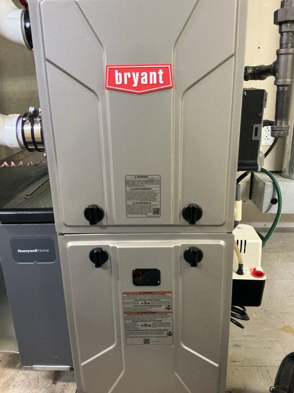 Completed comprehensive preventive maintenance tune-up on multi-system HVAC installation consisting of two air conditioning units and two gas furnaces. Performed standard inspection procedures on all four units including Bryant-branded furnace systems, verified operational status of blower motors, checked electrical connections and wiring integrity, inspected condensate drainage and PVC venting systems, and confirmed proper function of all safety controls and manufacturer-specified components. All equipment found operating within normal parameters with no deficiencies noted at time of service.