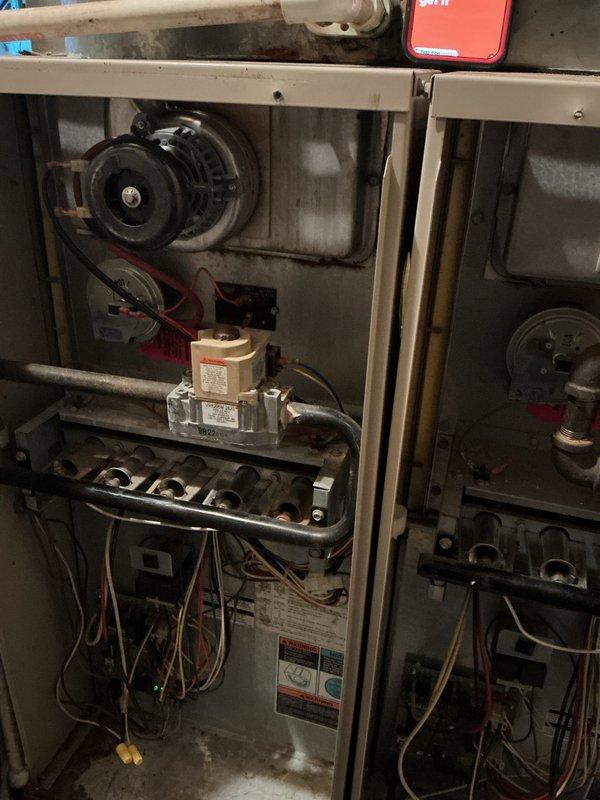 Completed comprehensive tune-up and safety inspection on gas furnace Elite Series heating system. Performed full system diagnostics, inspected blower motor assembly, belt drive components, gas valve manifold, burner assembly, and all electrical connections. Verified proper operation of all safety controls and confirmed system is functioning within manufacturer specifications.