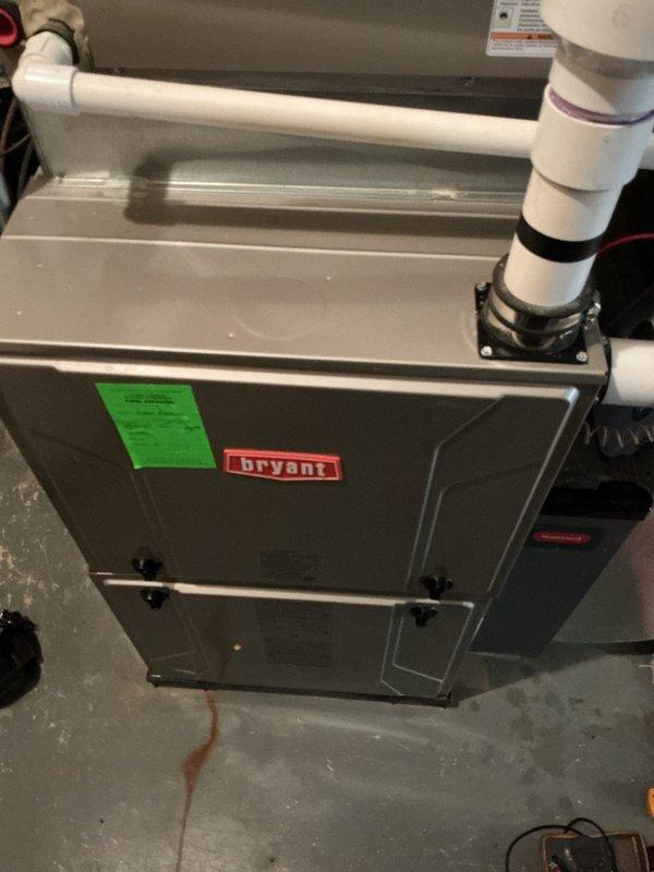 Performed comprehensive multi-system tune-up on Bryant gas furnace and outdoor air conditioning unit. Completed full preventive maintenance inspection of both systems including filter check, electrical connections verification, and operational testing to ensure optimal performance for the upcoming season.