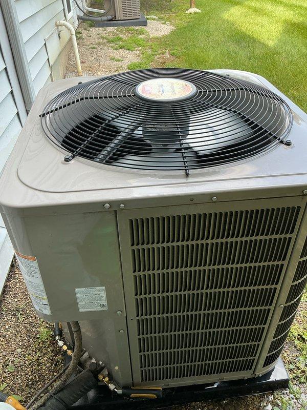 Completed comprehensive air conditioning tune-up on 5-year-old residential condensing unit. Performed electrical diagnostics using digital multimeter, verified proper voltage and amperage at disconnect, inspected all electrical connections, and confirmed system operational parameters within manufacturer specifications.