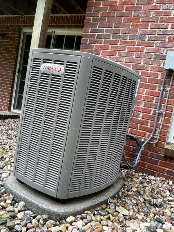 Completed scheduled membership maintenance including comprehensive air conditioning tune-up on Lennox condensing unit and standard tanked water heater service. Performed full system inspection of outdoor AC unit, verified proper operation of all components, checked refrigerant lines and electrical connections, and confirmed adequate airflow and clearances around equipment. Conducted standard water heater maintenance including tank inspection and performance verification to ensure both systems are operating efficiently for the cooling season.