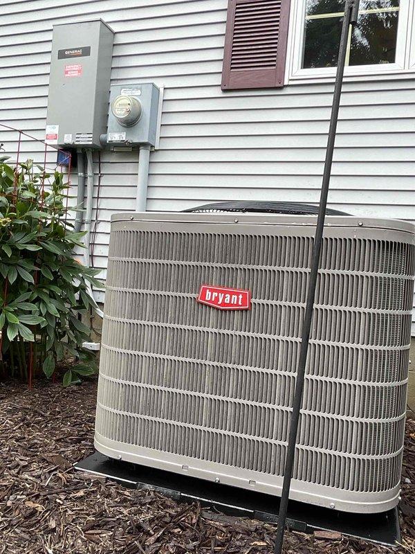 Completed scheduled AC tune-up on residential cooling system with dual Bryant condenser units. Performed comprehensive maintenance inspection, verified proper operation of both outdoor units, checked electrical connections and components, and confirmed system is functioning correctly in cooling mode.