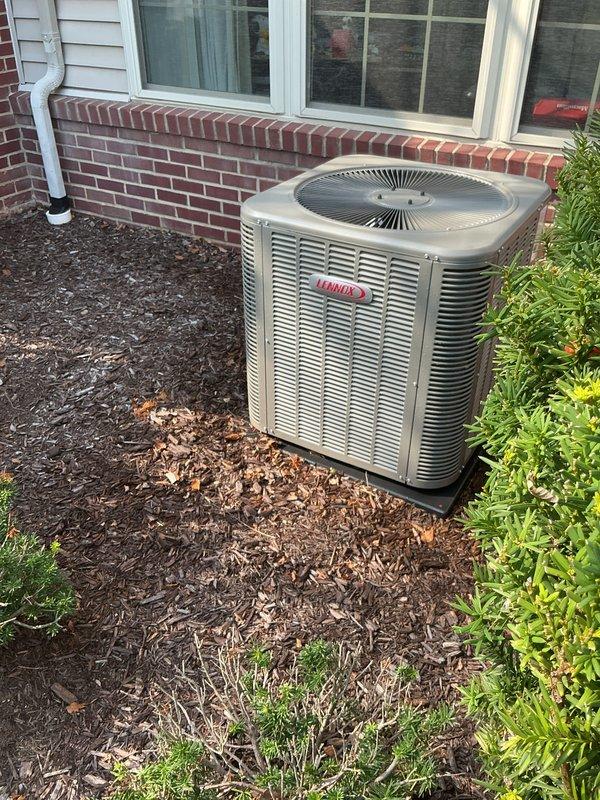 Completed comprehensive tune-up maintenance on residential Lennox air conditioning system and water heater as part of prepaid maintenance visit. Performed standard inspection of outdoor condenser unit including cleaning of coils, verification of refrigerant levels, electrical connections check, and operational testing. Conducted water heater maintenance inspection with focus on safety controls, temperature settings, and general operating condition. Customer requested addition of water heater to existing maintenance membership program. All systems operating within normal parameters upon completion of service.