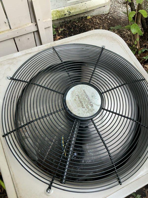 Completed scheduled air conditioning tune-up and preventative maintenance on outdoor condenser unit. Performed comprehensive system inspection, verified proper operation of condenser fan and motor, checked refrigerant levels, and cleaned unit components. Unit tested and confirmed operating within normal parameters for cooling mode.