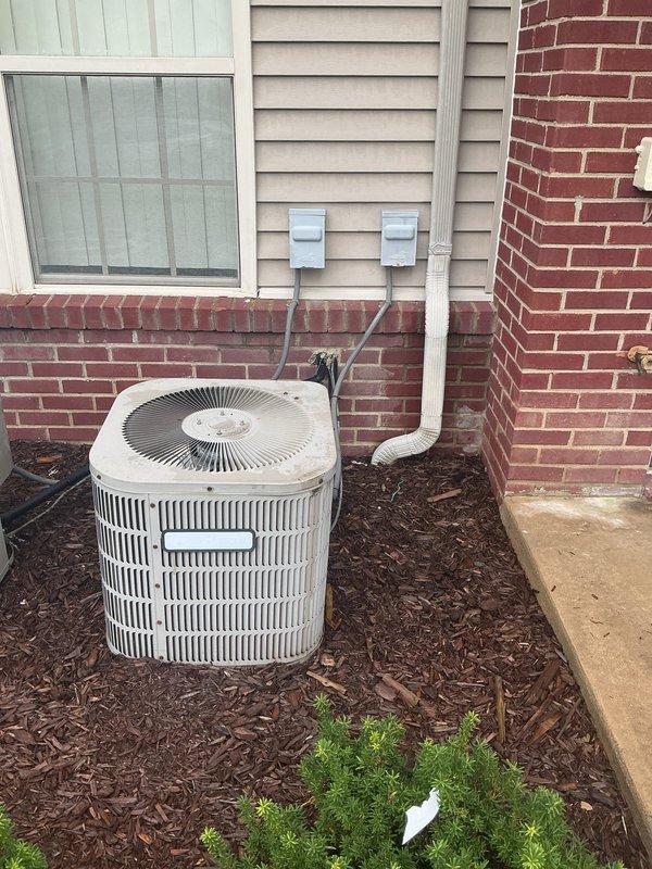 Responded to no cooling complaint on residential HVAC system. Upon arrival, performed diagnostic evaluation of outdoor condenser unit and indoor furnace system. Inspected electrical connections, refrigerant lines, and thermostat operation. Customer had obtained replacement thermostat prior to visit; evaluated compatibility and installed new thermostat to restore proper system communication and temperature control, resolving the no cooling issue.