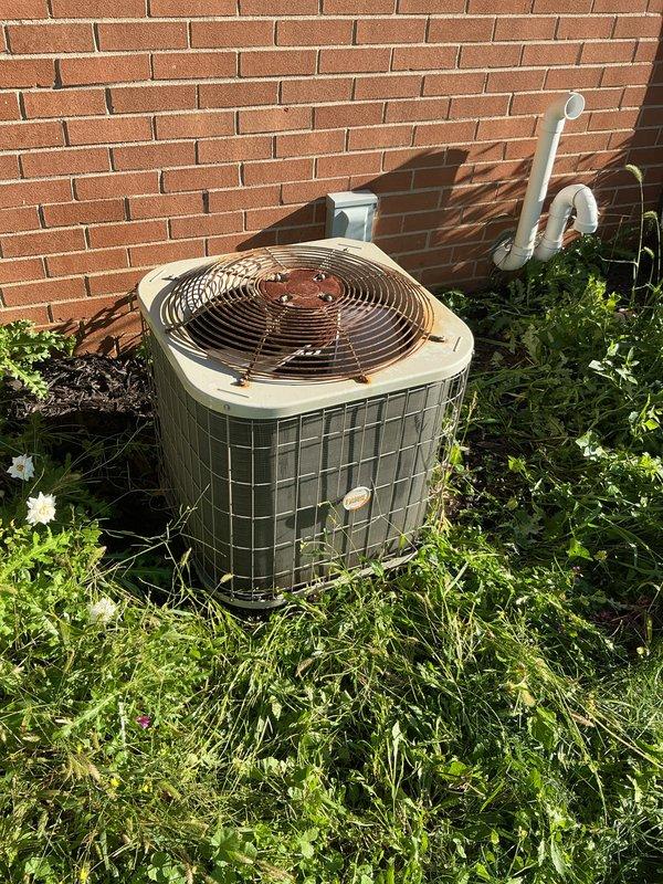 # HVAC Maintenance - PTU/ESA/AC

Completed scheduled preventive maintenance on residential outdoor air conditioning condenser unit. Performed standard inspection and servicing procedures, addressing recurring cooling system concerns. Unit operational upon completion, with system restored to proper cooling function.