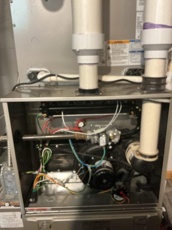 Performed comprehensive multi-system tune-up for new homeowner including maintenance on gas furnace and air conditioning units. Completed full inspection of furnace interior components, blower motor assembly, gas valve connections, and exhaust flue system, followed by exterior AC condenser unit evaluation of Carrier equipment including coil condition and electrical connections. All systems tested and operating within manufacturer specifications upon completion.