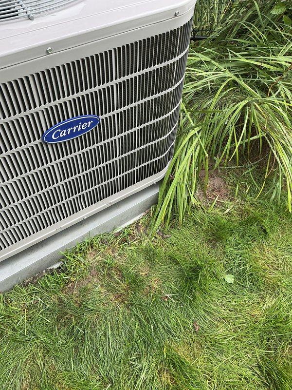Completed comprehensive AC tune-up on Carrier condensing unit. Performed full system inspection, verified proper operation of all components, cleaned condenser coils, checked refrigerant levels, and tested electrical connections. Unit operating within manufacturer specifications with no issues identified.