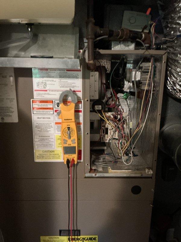 Completed comprehensive tune-up and preventative maintenance on residential gas furnace and air conditioning system. Performed electrical diagnostics using digital multimeter to verify proper voltage and amperage at control board and blower motor assembly, inspected all wiring connections and safety controls, checked condensate drain system and PVC venting for proper operation, and evaluated overall system performance to ensure safe and efficient operation for the upcoming heating season.