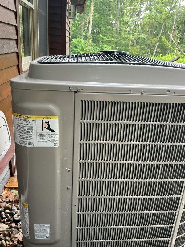 Completed comprehensive air conditioning and gas furnace tune-up as part of final complimentary maintenance included with system installation. Performed complete inspection of outdoor condenser unit, verified proper operation of all components, and conducted thorough cleaning and maintenance of indoor furnace system including blower assembly, electrical connections, and control components.