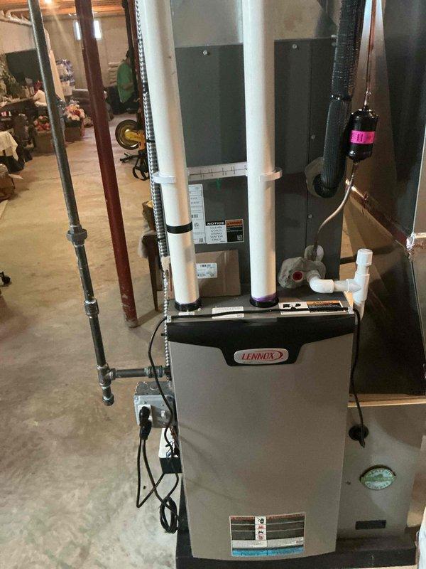 Completed comprehensive preventive maintenance on multi-system package including Lennox gas furnace, air conditioning unit, and water heater. Performed full tune-up procedures on all three systems, inspecting electrical connections, testing safety controls, cleaning components, and verifying proper operation. All equipment found to be functioning within manufacturer specifications with no immediate repairs required. Water heater was added to existing maintenance membership during this visit. Documentation and photographic records captured for service history.