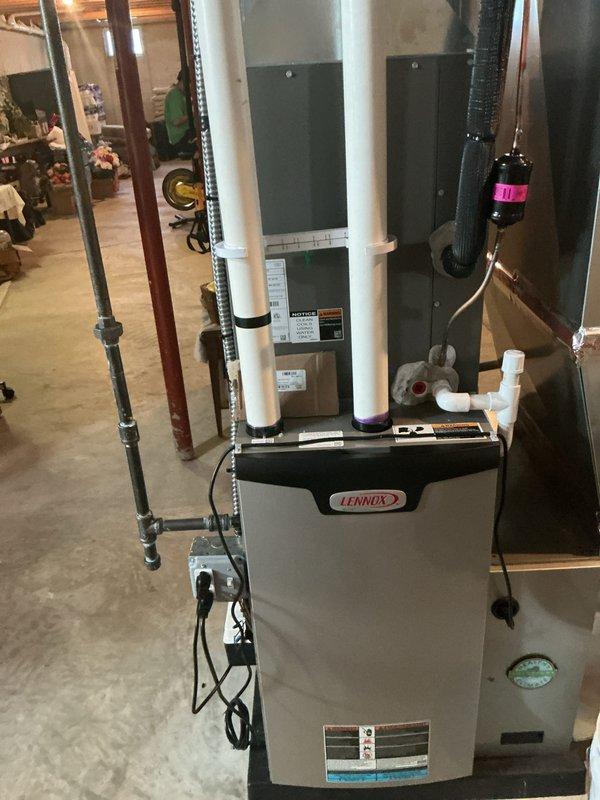 Completed comprehensive preventive maintenance on multi-system package including Lennox gas furnace, air conditioning unit, and water heater. Performed full tune-up procedures on all three systems, inspecting electrical connections, testing safety controls, cleaning components, and verifying proper operation. All equipment found to be functioning within manufacturer specifications with no immediate repairs required. Water heater was added to existing maintenance membership during this visit. Documentation and photographic records captured for service history.