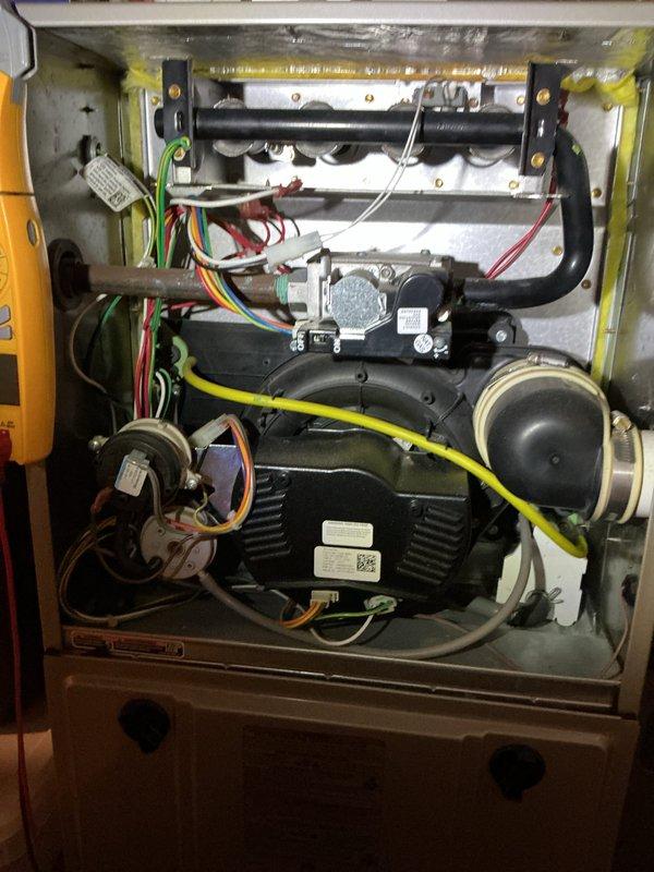 Completed comprehensive preventive maintenance tune-ups on both the air conditioning condenser unit and gas furnace air handler system. Performed thorough inspection of all mechanical and electrical components including compressor, refrigerant lines, evaporator assembly, blower motor, and heat exchanger; verified proper operation of all safety controls and electrical connections; cleaned condenser coils and checked refrigerant line connections at outdoor unit. Customer enrolled in maintenance membership program at completion of service.