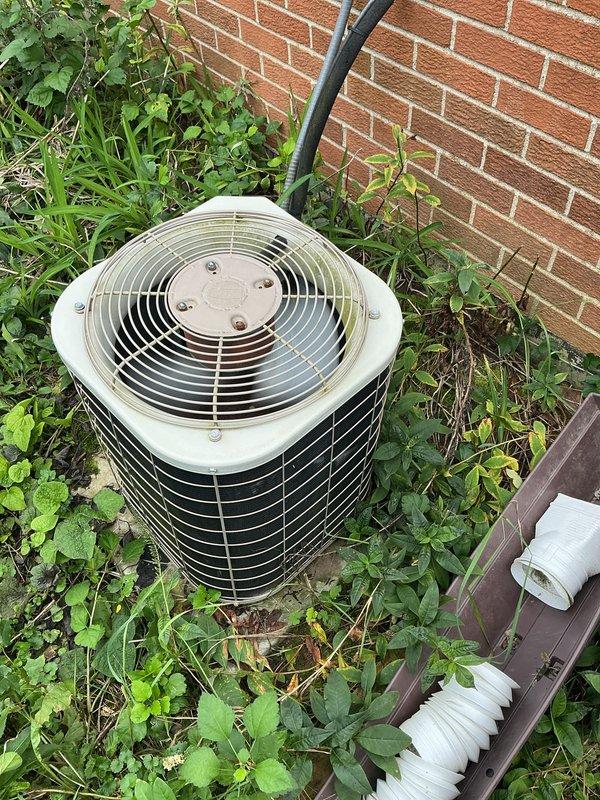 Completed comprehensive tune-up on residential HVAC system including 5-year-old furnace located in basement and 23-year-old outdoor air conditioning condenser unit. Performed full system diagnostics with electrical testing on furnace components, inspected blower motor assembly, verified all electrical connections and control relays, and confirmed proper operation of all internal components. Conducted exterior condenser inspection and maintenance, noting unit accessibility partially restricted by vegetation growth around perimeter. Both systems operating within normal parameters with no repairs required at this time.