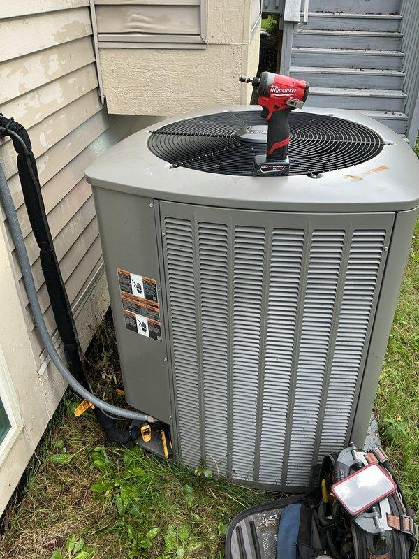 Completed comprehensive tune-up and safety inspection on multi-zone HVAC system including outdoor air conditioning condenser unit and gas furnace. Performed standard preventive maintenance procedures, inspected electrical connections and control boards, verified proper operation of all components, and documented system condition with photographs. Membership enrollment was processed at time of service.