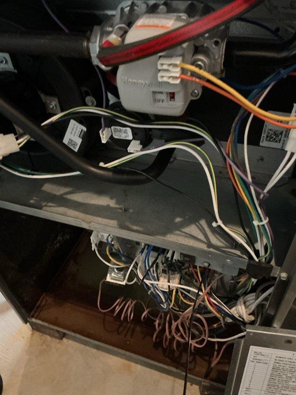 Completed preventive maintenance tune-up on gas furnace system using prepaid service credit. Performed comprehensive inspection of all internal components including Honeywell control module, electrical connections, wiring harnesses, blower assembly, and transformer. All systems tested and confirmed operational for the upcoming heating season.