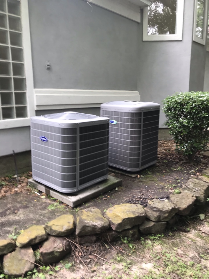 carrier air conditioning installation 2 speed