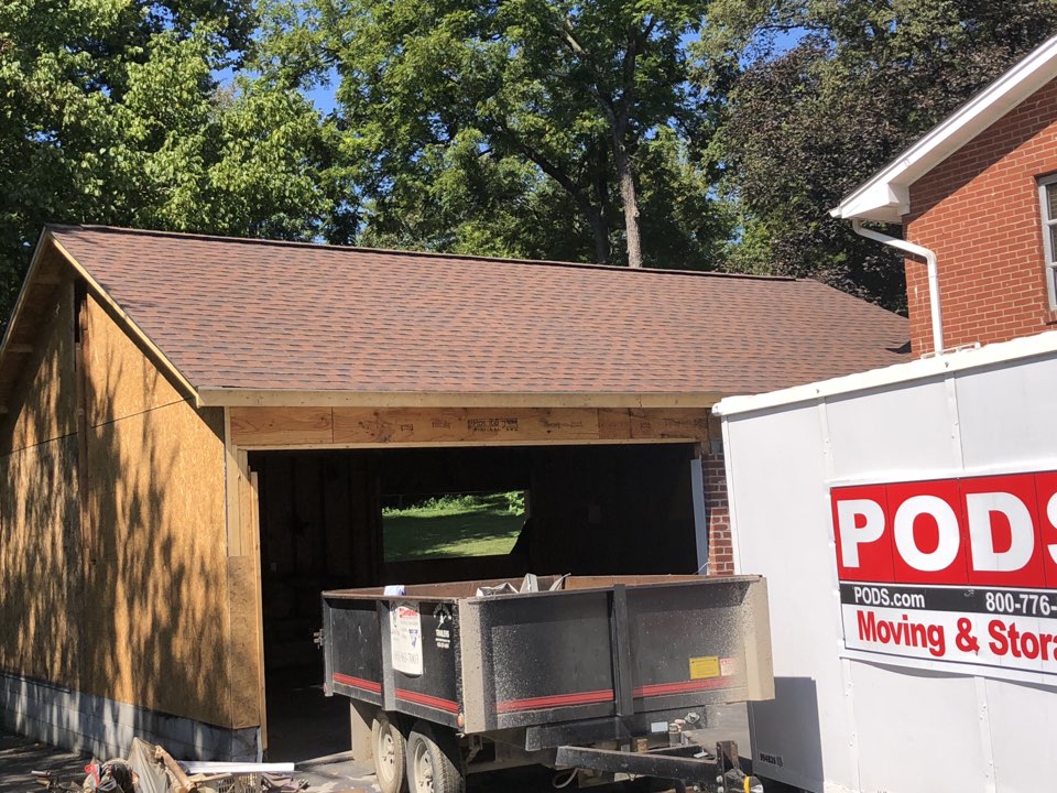 Knoxville, TN - GAF Timberline HD Color: Hickory - Garage re-roof, Fire Restoration, Roof Replacement, Re-Roof After Fire Knoxville, TN - GAF Timberline HD Color: Hickory - Garage re-roof, Fire Restoration, Roof Replacement, Re-Roof After Fire