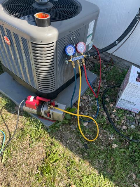 The technician came out today for an indoor air quality service call. We cleaned all of the air ducts, all of the supply and returns and registers. The technician then applied an antimicrobrial spray in the air ducts for sanitizing. Job complete.