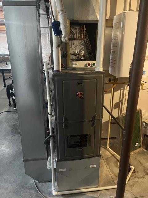 Upon arrival found that system has a low temperature differential and pressures are low. System may have a potential small refrigerant leak. System is operating/cooling properly at this time.
