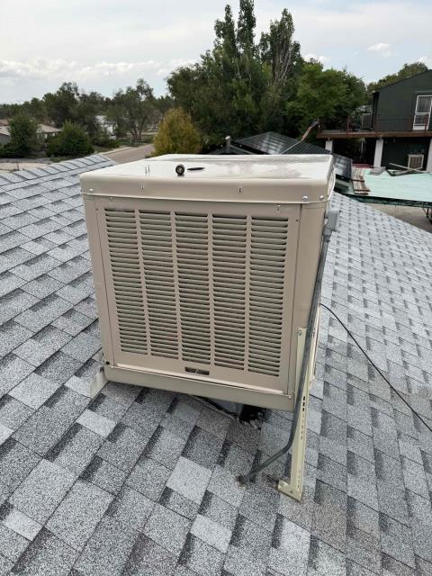 Came out to location today as customer stated swamp cooler kept running. Water was coming out overflow. I adjusted float valve and drained pan to insure float would shut off correctly and it did. No further work needed at this time on swamp cooler. Job complete. 