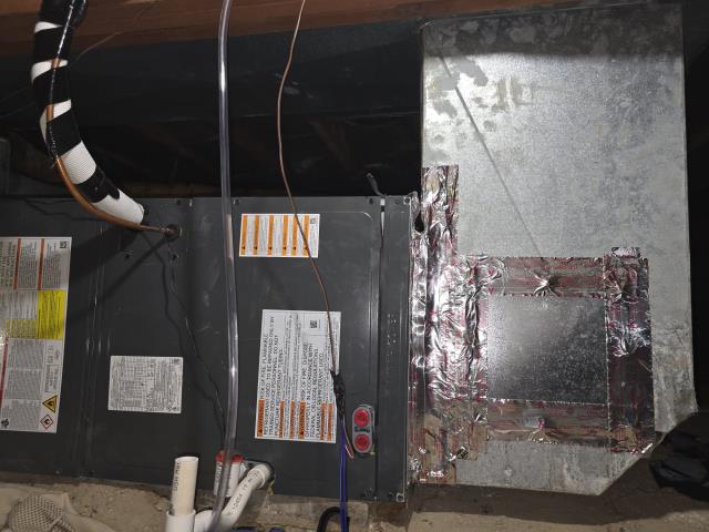 Tech went to clients location today to Installe new 3 ton Armana airhandle with a 3 ton Armana condenser. Flushed all lines, refabed supply duct. System held pressure and held vacuum test. System came on properly with a 21 degree temperature split and pressures at 130 suction and 340 liquid. System is cooling/operating properly at this time. Job complete.