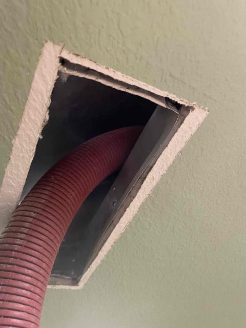 Came to clients home today for full service duct cleaning. Successfully completed cleaning of 18 supplies/2 returns. 6/18 of supply boots not connected to collar. Duct boot pressed against drywall and secured with tap screw. Updated clients on required repair to balance system efficiency. No further work performed today. Job complete. 