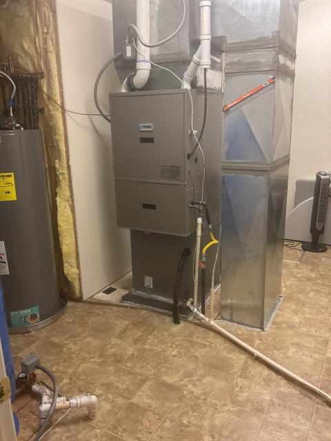 Went out to location today to Add sealant and refrigerant to proper pressures and superheat. Replaced capacitor as well. No further issues or work needed at this time. Job complete. 